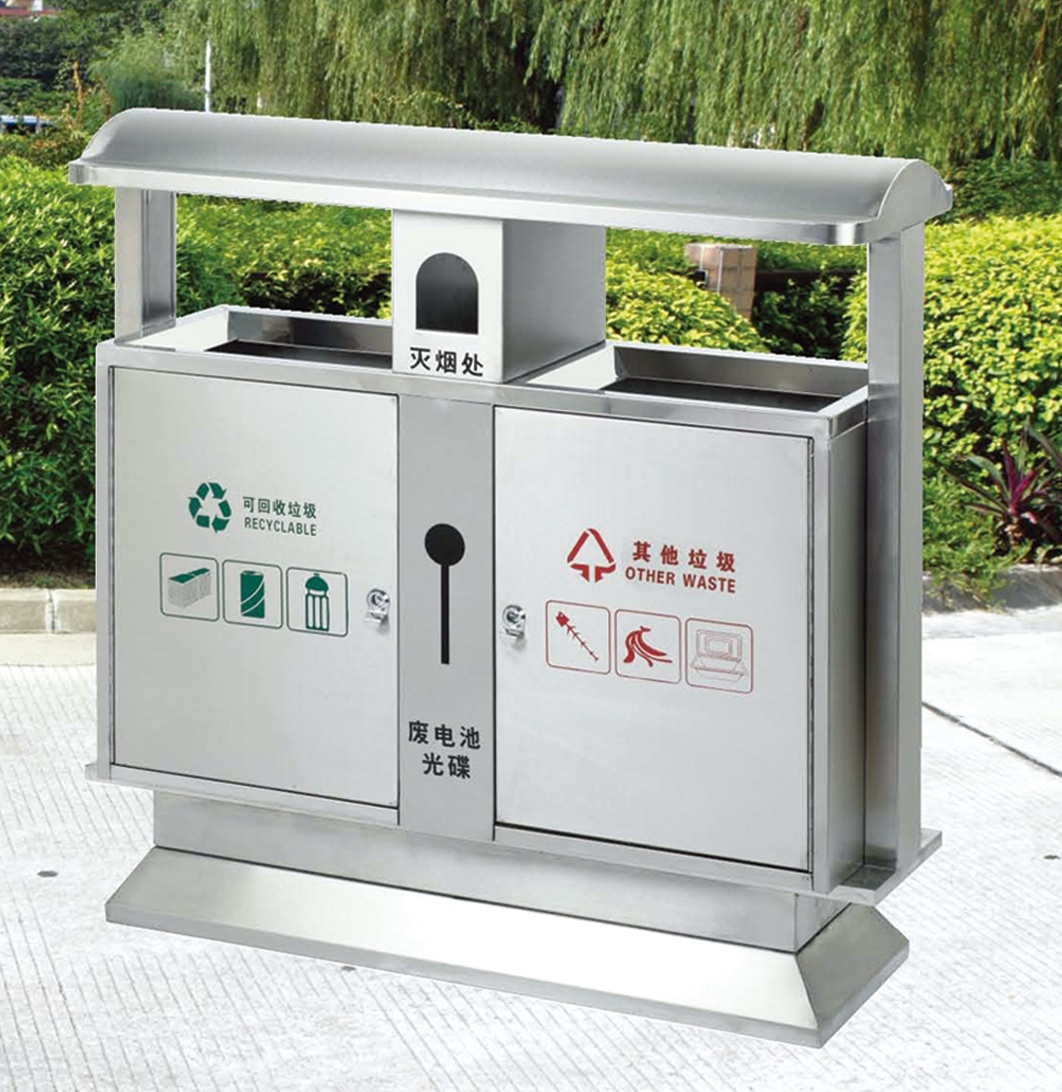 濟(jì)南不銹鋼垃圾桶，東營不銹鋼分類果皮箱